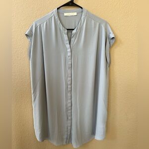 Everleigh Tunic Slip Dress in Blue/Gray